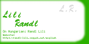 lili randl business card